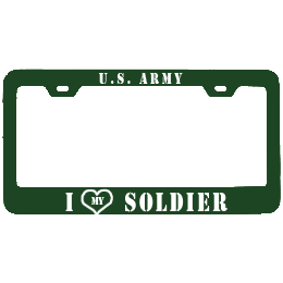 Aluminum Plate Frames_US Army I Love My Soldier
