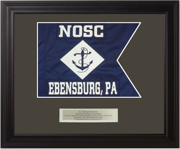 Navy Framed Guidon (Large) Style #1